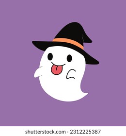 vector clip art of cute ghost