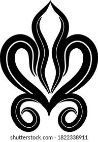 vector clip art design. Decorative silhouette for wedding cards and invitations. vector illustration.