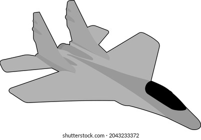 
Gráficos de imágenes prediseñadas de vectores de un avión de combate