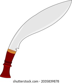 
vector clip art graphics of a gurkha knife, kukri