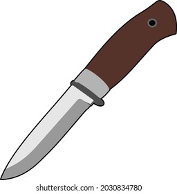 vector clip art graphics of a hunting knife