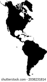 
vector clip art graphics of the outline map of the Americas