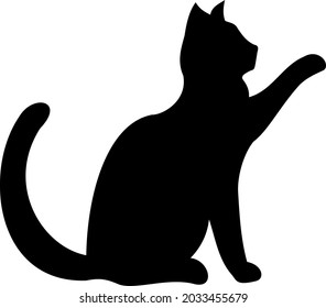 Gráficos de imágenes prediseñadas vectoriales de un gato sentado