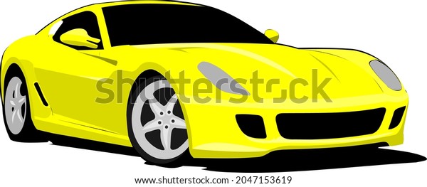 
Vector clip
art graphics of a yellow sports
car