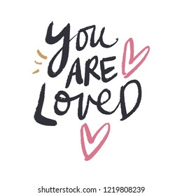 Vector, clip art, hand drawn. Love lettering font, boho handmade card. Valentine's day congratulation card, poster, banner, t-shirt, other clothes and more. Isolated