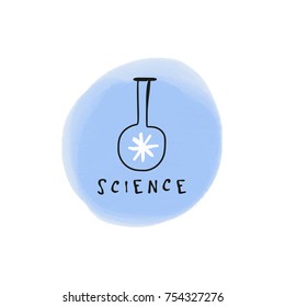 Vector, clip art. Hand drawn. Bulb, science, chemistry, education, student, university, glass, transparent. Print, element for design. Print, elements for design. Isolated objects.
