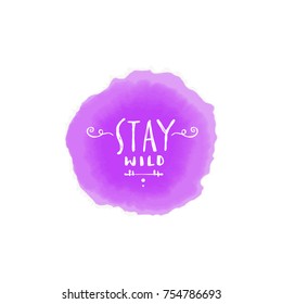 Vector, clip art. Hand drawn. Watercolor wild label. Print, elements for design. Isolated objects.