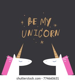 Vector, clip art, hand drawn. Romanthic, funny, unicorns, Valentine's day, letters, kawaii, hand font, stars. Decor elements, print for card, poster, t-shirt, other clothes and more. Isolated objects.