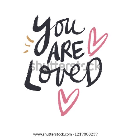 Vector, clip art, hand drawn. Love lettering font, boho handmade card. Valentine's day congratulation card, poster, banner, t-shirt, other clothes and more. Isolated