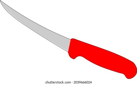 
Vector clip art image of a boning knife