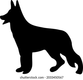 Vector Clip Art Image Standing Dog Stock Vector (Royalty Free ...