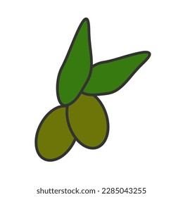 Imagen de clip vectorial con icono de aceitunas