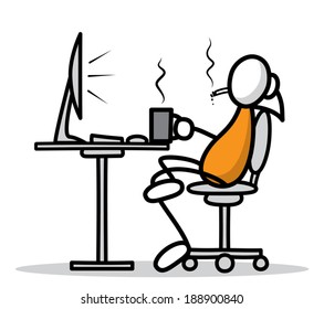 Vector clip art without gradient.