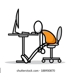 Vector clip art without gradient.