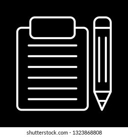 Vector Clip board And Pencil Icon
