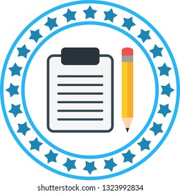 Vector Clip board And Pencil Icon
