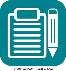 Vector Clip board And Pencil Icon
