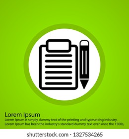 Vector Clip board And Pencil Icon
