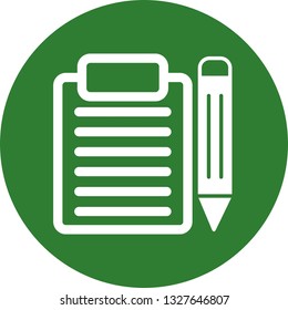 Vector Clip board And Pencil Icon