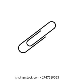 icono de papel de clip vectorial con fondo blanco