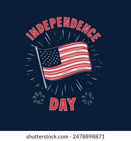 Vector clipart 4th of july independence day