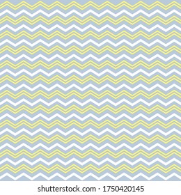 Vector clipart: Abstract background of multi-colored zigzag lines Serenity-white-gray-yellow. Background for design, pattern. Pastel colors, zigzag lines.
