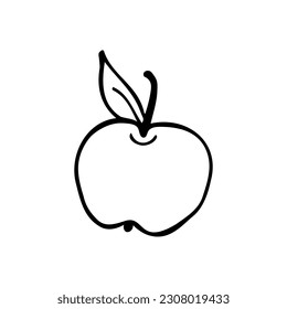 Vector clipart apple in doodle style