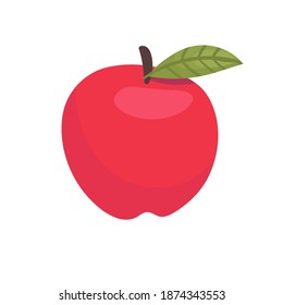 Vector clipart. Apple on a white background. Fruit.