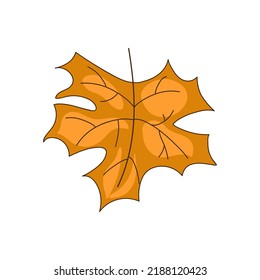 Vector clipart with autumn leaves. Illustration of cozy leaves.