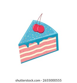 Vector clipart of blue pastry  