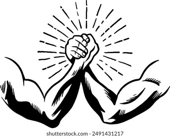 Vector clipart Brotherhood hand shake