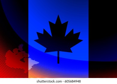 Vector clipart Canadian flag