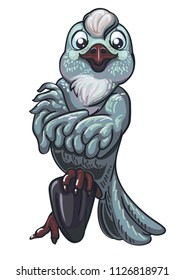 vector clipart cartoon character dove