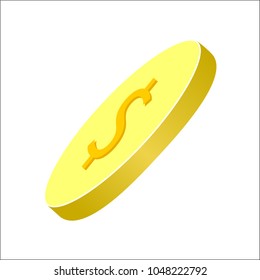 vector clipart coin dollar