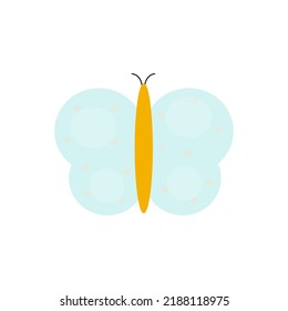 Vector clipart with cute butterfly. Illustration of a beautiful butterfly.