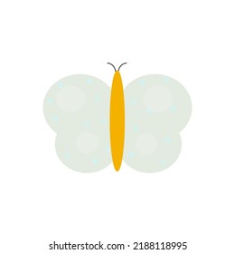 Vector clipart with cute butterfly. Illustration of a beautiful butterfly.