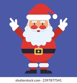 Un círculo vectorial de un lindo santa claus con sombrero rojo y barba blanca. Este clipart es perfecto para proyectos relacionados con la navidad, como tarjetas, carteles, volantes y más. #navidad #santaclaus #art