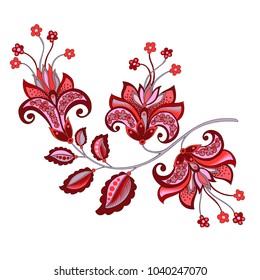 Vector Clipart Decorative Abstract Red Flower Stock Vector (Royalty ...