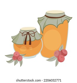 Vector clipart with delicious honey. Illustration of cozy honey.
