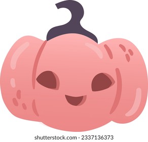 Vector clipart design - Halloween element - smiling and cute pumpkin