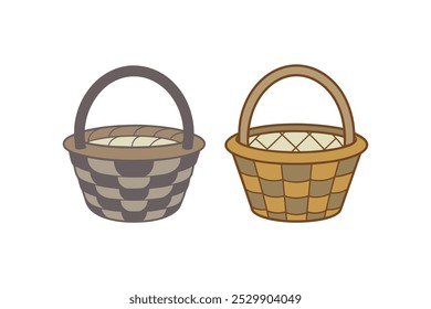Vector clipart of an empty woven basket
