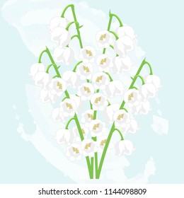 Vector clipart Flower May Lily. A hand-drawn image for insertion into a document, a website, a presentation, etc.