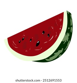 vector clipart of fresh red watermelon slices