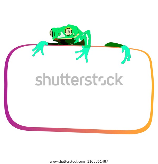 Vector Clipart Frog Board Stock Vector (Royalty Free) 1105351487 ...