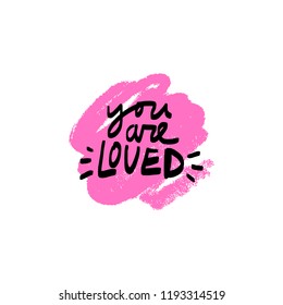 Vector, clipart. Handwritten style font, text pastel colors card, poster, t-shirt lettering print