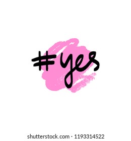 Vector, clipart. Handwritten style font, text pastel colors card, poster, t-shirt lettering print
