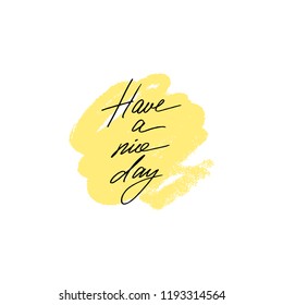 Vector, clipart. Handwritten style font, text pastel colors card, poster, t-shirt lettering print