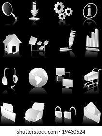 vector clip-art illustration of business and web icons
