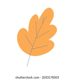 Vector clipart illustration of a leaf for decoration