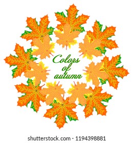 Vector clipart Leaves Wreath. A hand-drawn image for insertion into a document, a website, a presentation, for desktop and just for the soul.